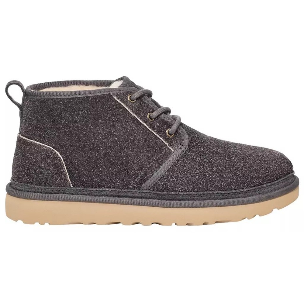UGG Men Neumel Shaggy Suede Dark Grey Chukka Boots 1158219 DGRY Size 12 NWB